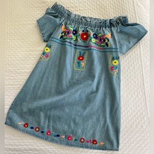 Karlie off-the shoulder embroidered dress